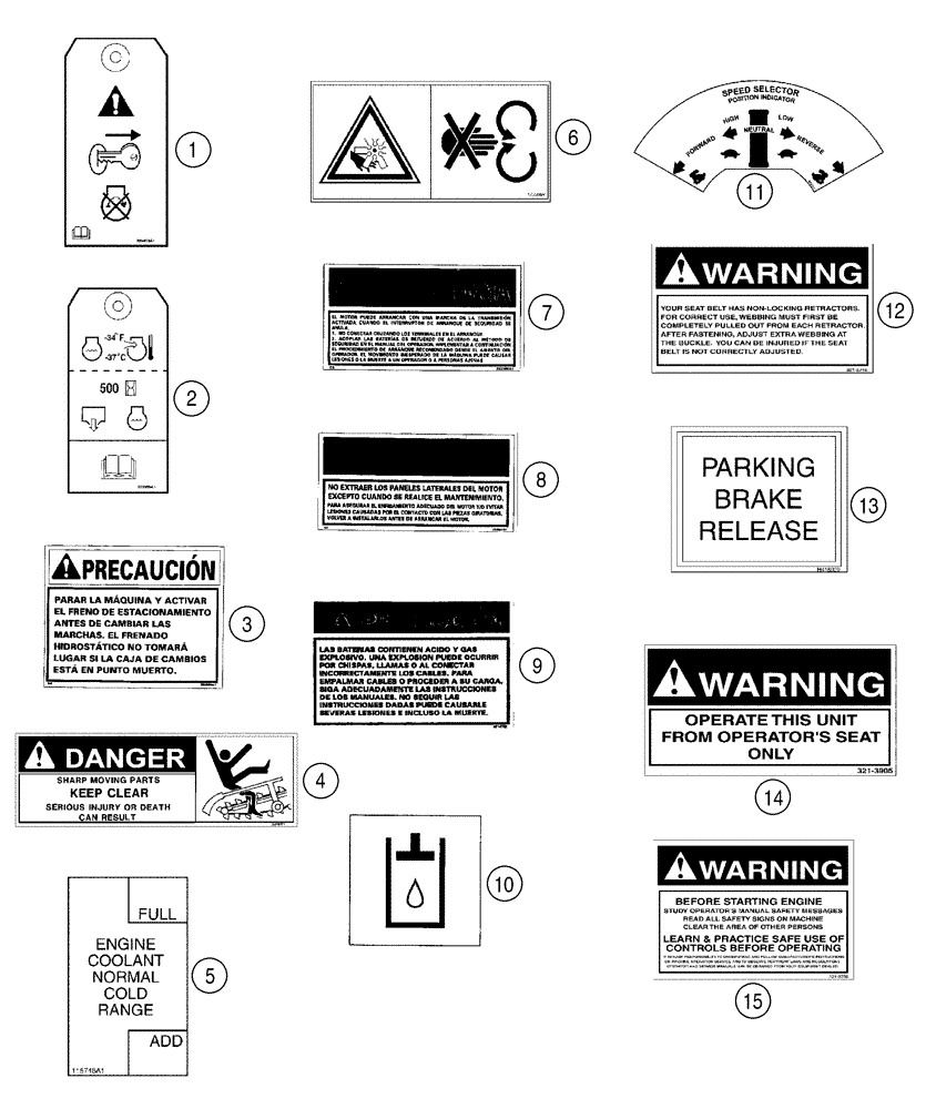Схема запчастей Case 960 - (09-64) - DECALS SPANISH (09) - CHASSIS