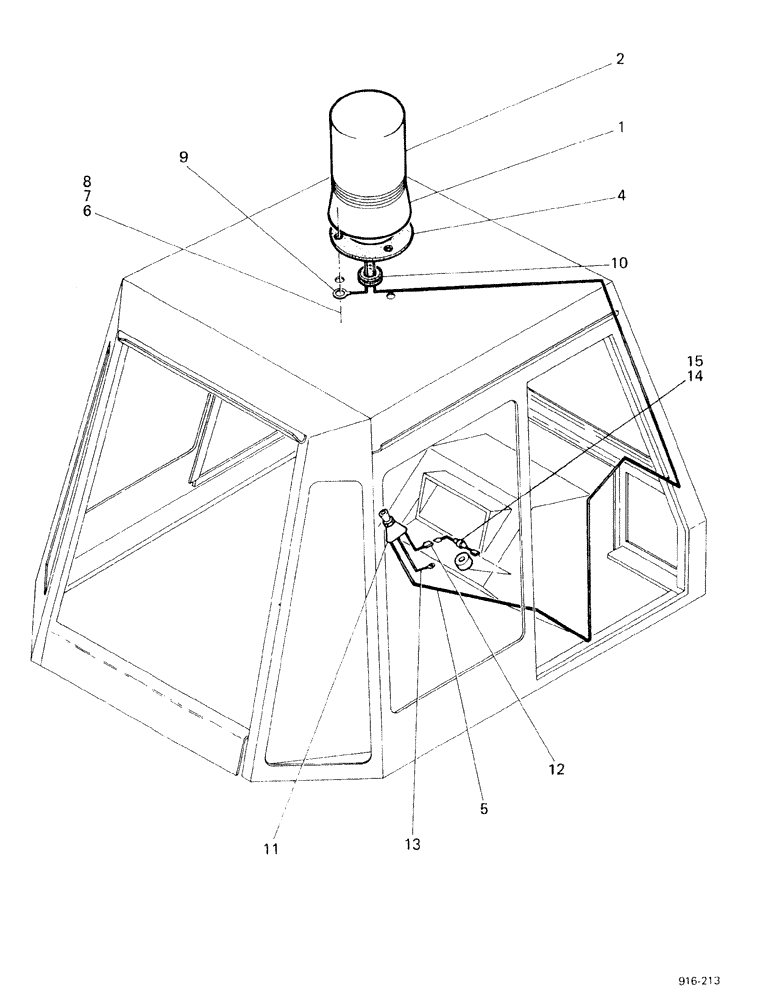 Схема запчастей Case 580F - (378) - ROTATING BEACON, STARTING WITH NO. 3.736.448 (55) - ELECTRICAL SYSTEMS