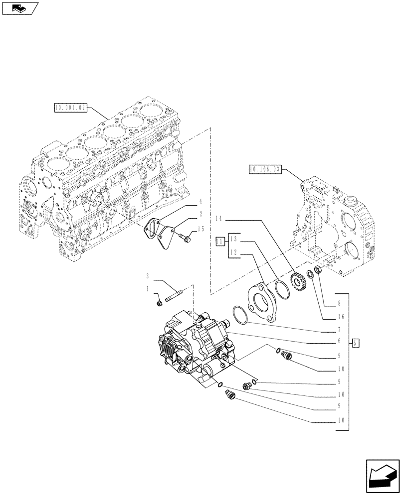 Схема запчастей Case 821F - (10.247.01) - INJECTION PUMP (10) - ENGINE