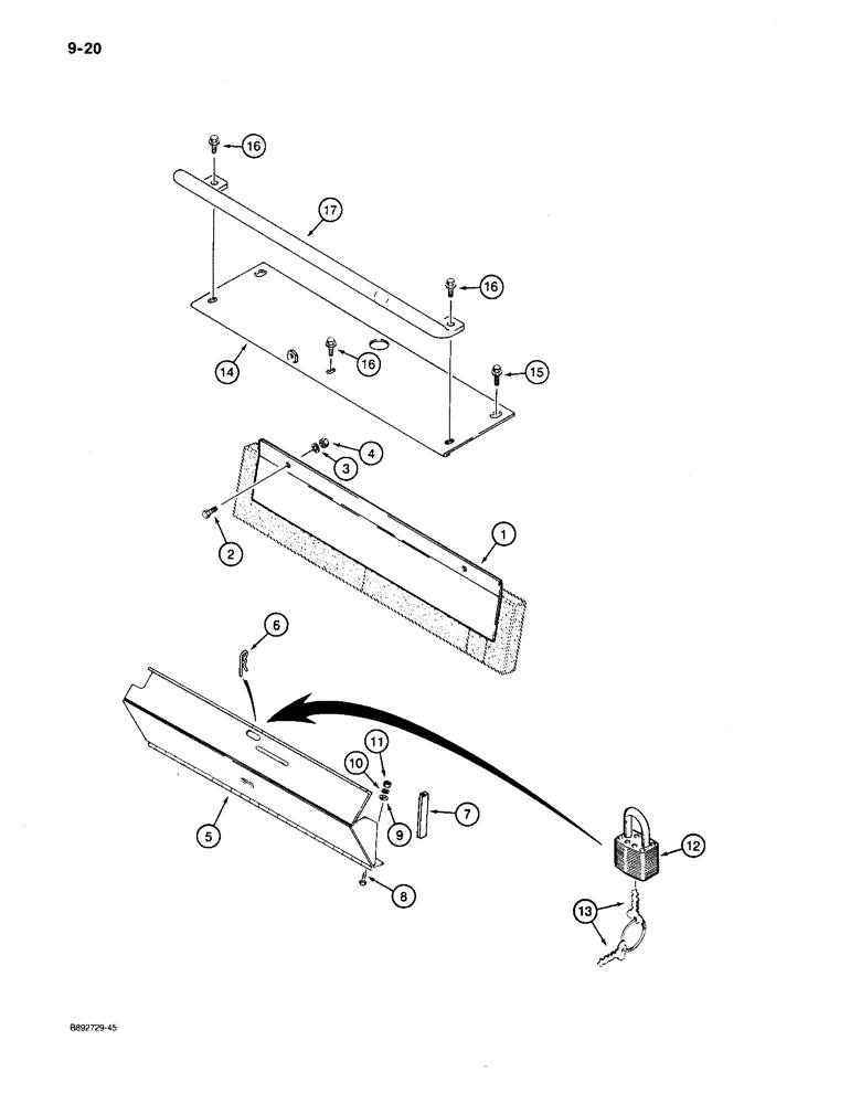 Схема запчастей Case 650 - (9-20) - INSTRUMENT PANEL COVERS (09) - CHASSIS/ATTACHMENTS