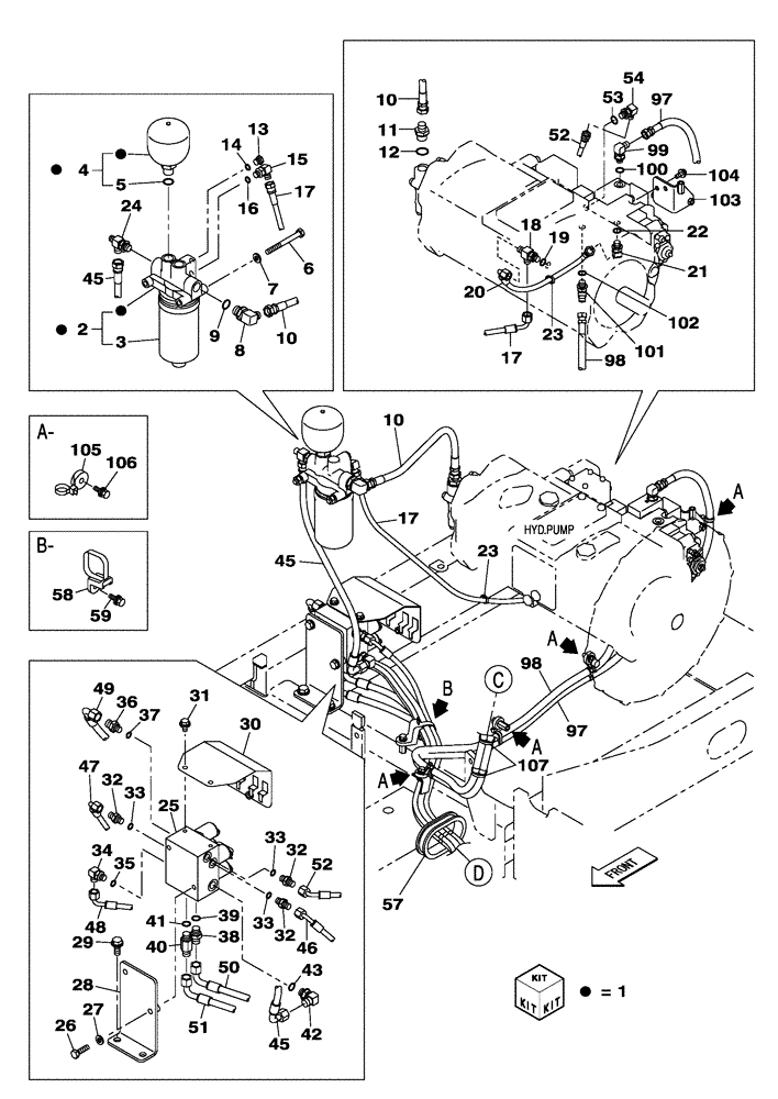 Схема запчастей Case CX250C - (08-028[00]) - HYDRAULIC CIRCUIT - PILOT - LEAK-OFF RETURN (08) - HYDRAULICS