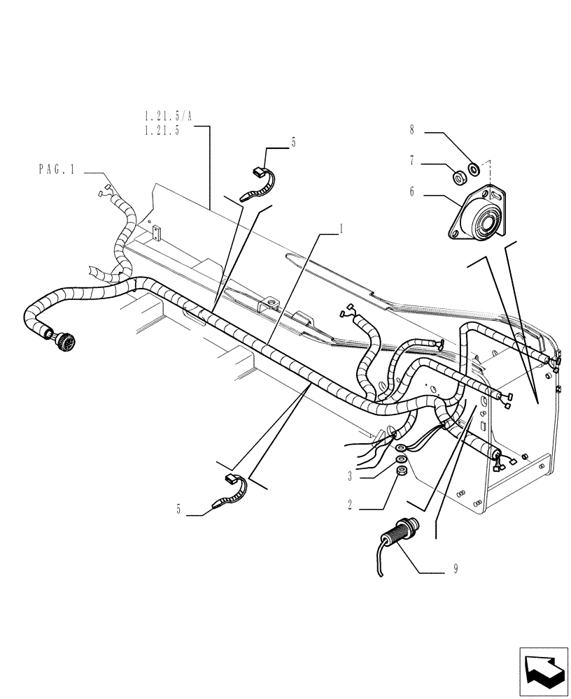 Схема запчастей Case TX742 - (1.75.2[03]) - ELECTRIC COMPONENTS (55) - ELECTRICAL SYSTEMS