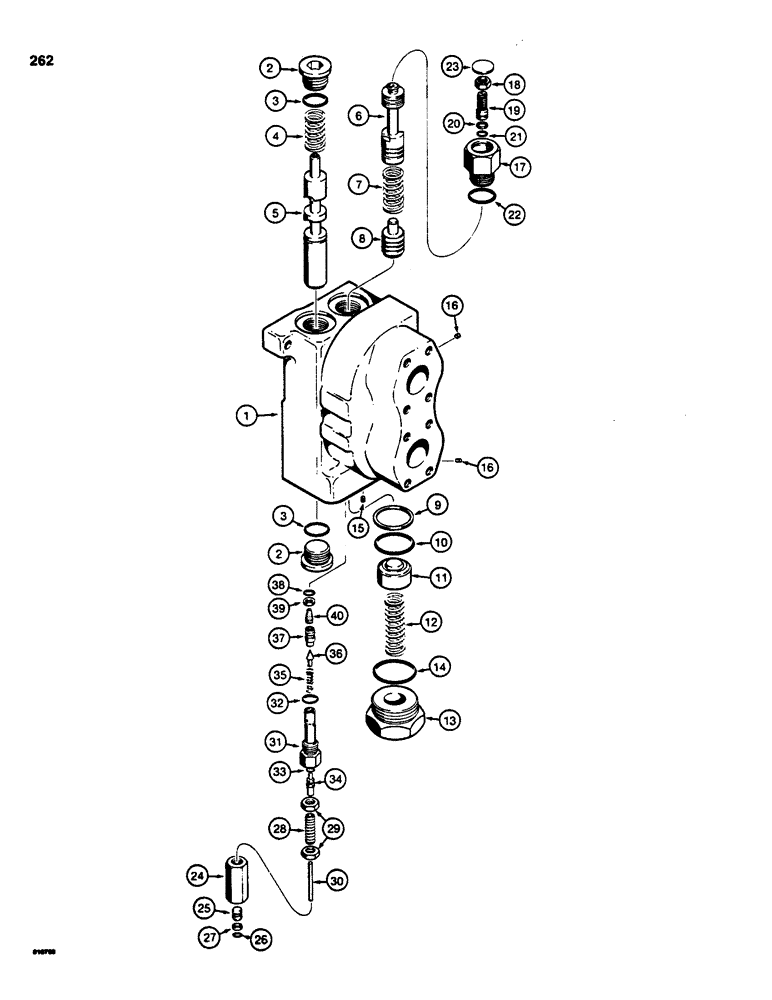 Схема запчастей Case 850C - (262) - N7485 INLET AND OUTLET SECTION (07) - HYDRAULIC SYSTEM