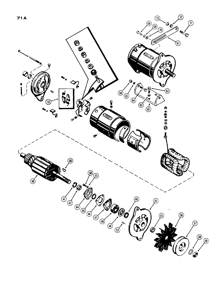Схема запчастей Case 450 - (071A) - F21239 GENERATOR, (188) SPARK IGNITION ENGINE (06) - ELECTRICAL SYSTEMS
