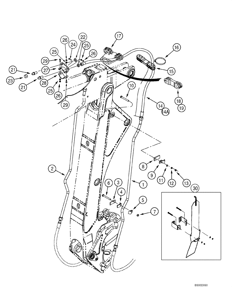 Схема запчастей Case 580M - (08-20) - HYDRAULICS - BACKHOE AUXILIARY (08) - HYDRAULICS