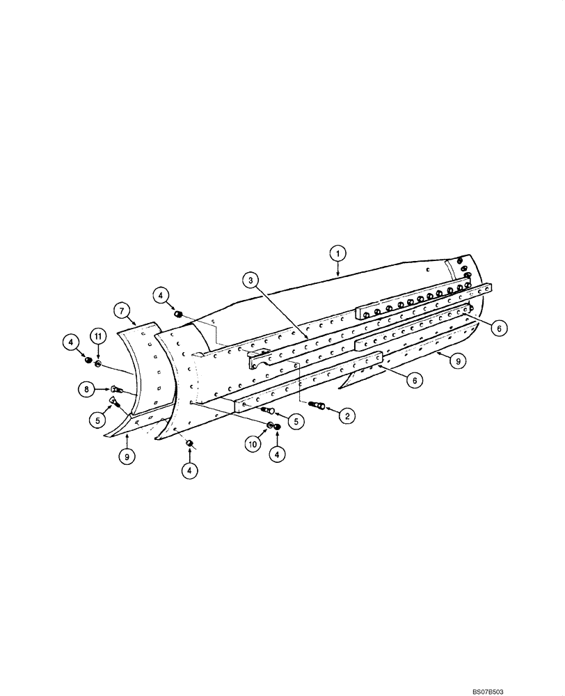 Схема запчастей Case 865 VHP - (09.11[00]) - BLADE - ASSEMBLY (14 FEET) (09) - CHASSIS