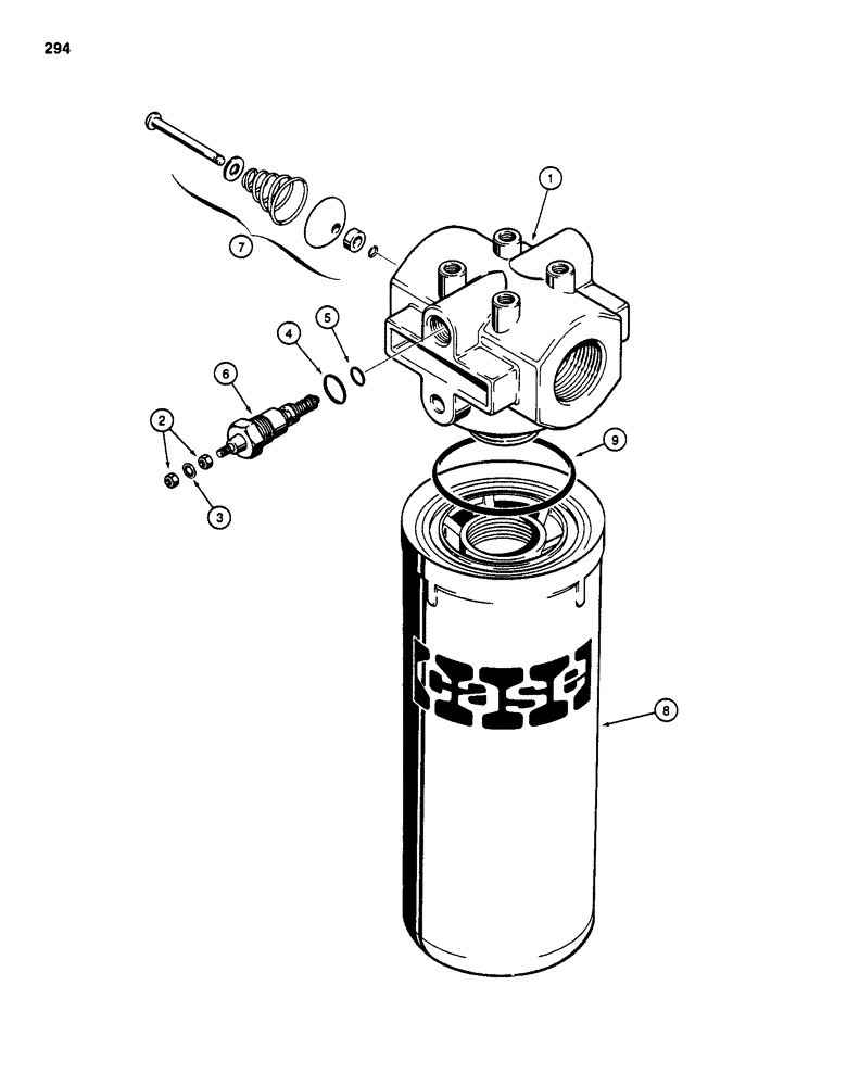 Схема запчастей Case 586D - (294) - D122362 AND D131293 HYDRAULIC OIL FILTERS (35) - HYDRAULIC SYSTEMS
