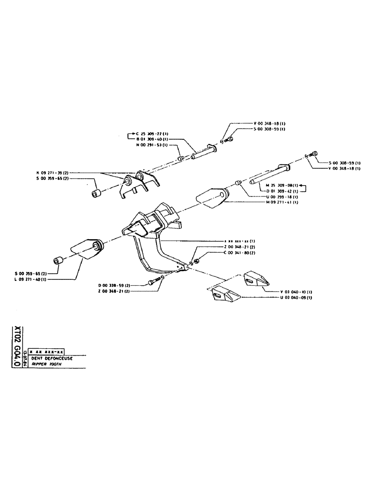 Схема запчастей Case 160CK - (343) - RIPPER TOOTH (18) - ATTACHMENT ACCESSORIES