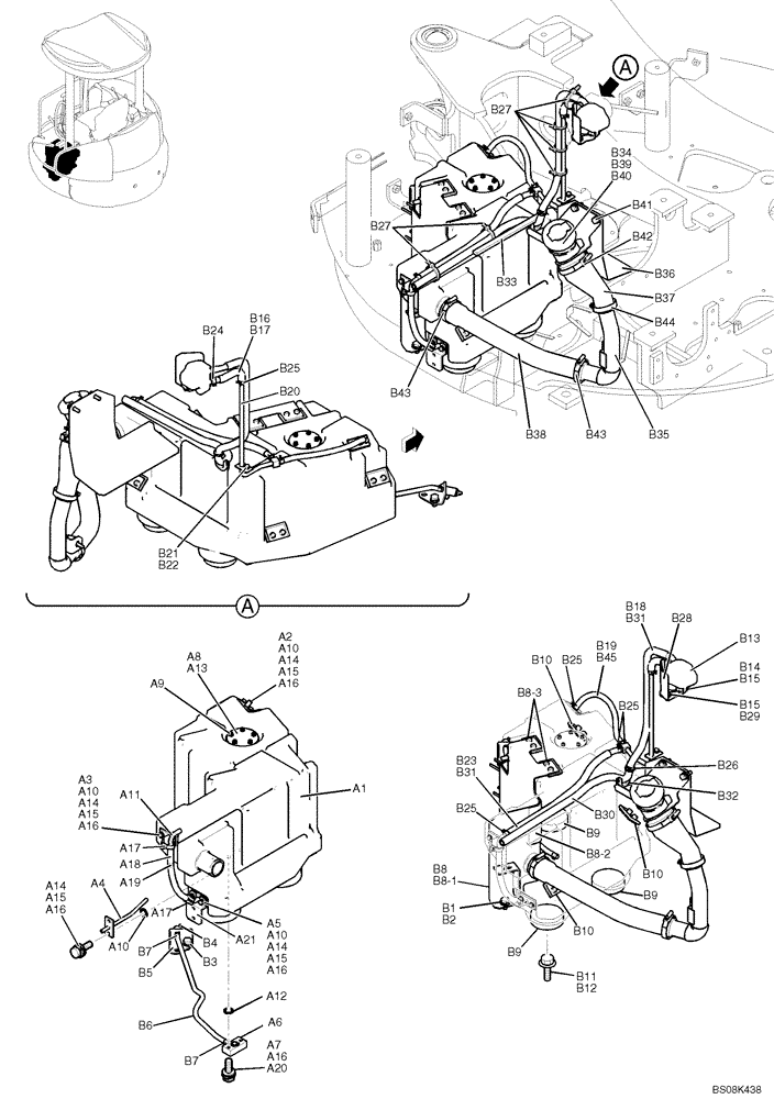 Схема запчастей Case CX27B BTW - (01-014) - TANK ASSY, FUEL (CAB) (PM20P00009F,PM20P00018F1) (10) - ENGINE