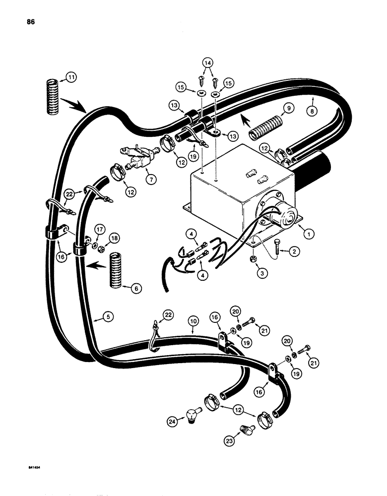 Схема запчастей Case 880D - (086) - HEATER AND HOSES (06) - ELECTRICAL SYSTEMS