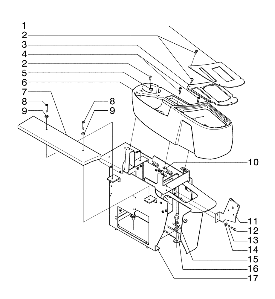 Схема запчастей Case 885B AWD - (09-33[01]) - RH LATERAL CONSOLE (09) - CHASSIS/ATTACHMENTS