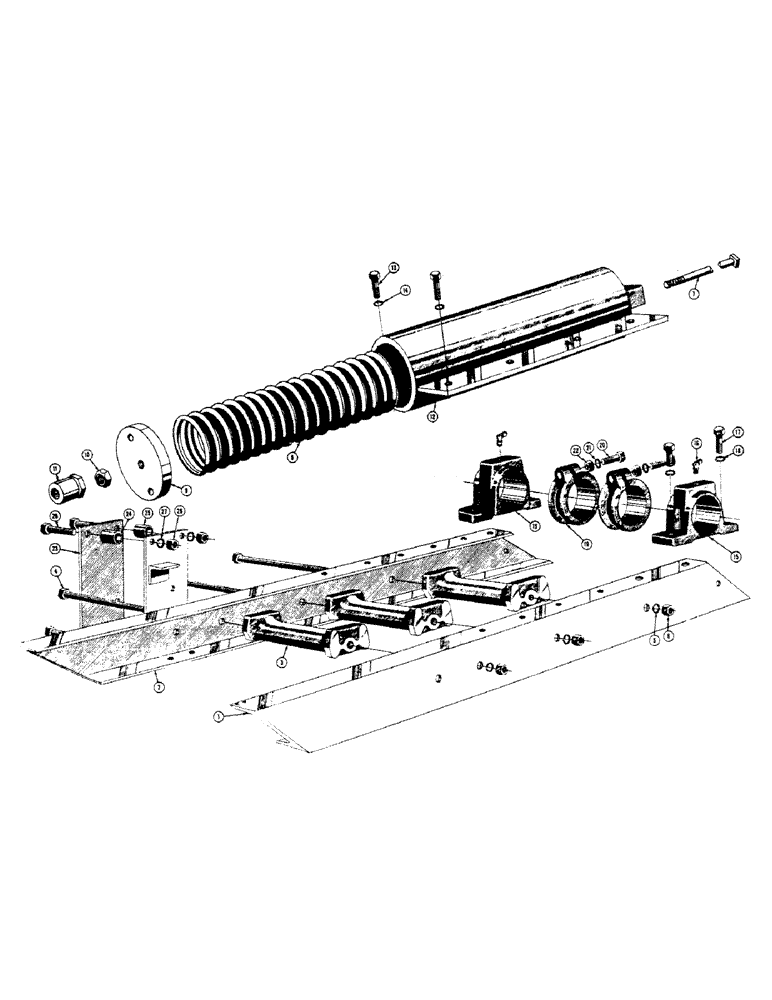 Схема запчастей Case 310 - (074) - TRACK FRAME AND RECOIL SPRING (04) - UNDERCARRIAGE
