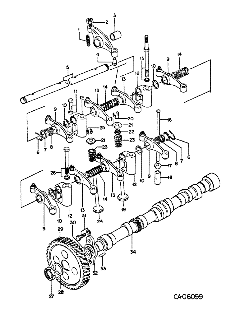 Схема запчастей Case 4150 - (12-09) - POWER, CAMSHAFT, MAZDA ENGINE (04) - Drive Train