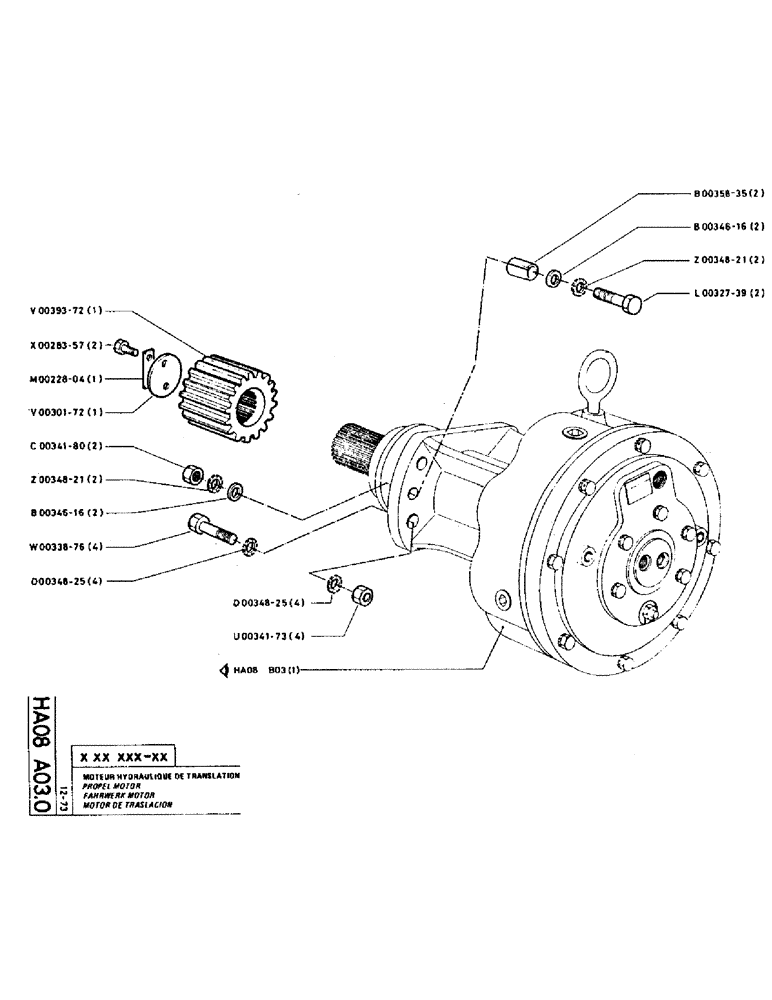 Схема запчастей Case TC45 - (059) - PROPEL MOTOR 