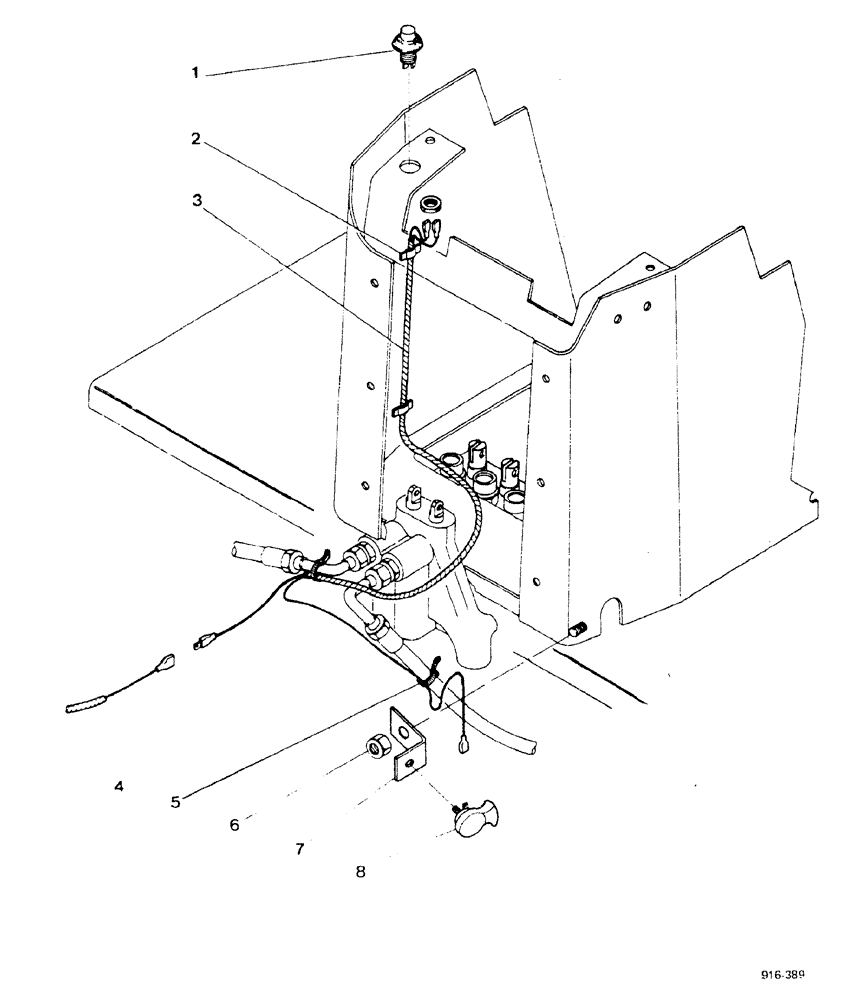 Схема запчастей Case 580F - (406) - ELECTRIC HORN, AXIAL BACKHOE, SWEDEN (55) - ELECTRICAL SYSTEMS