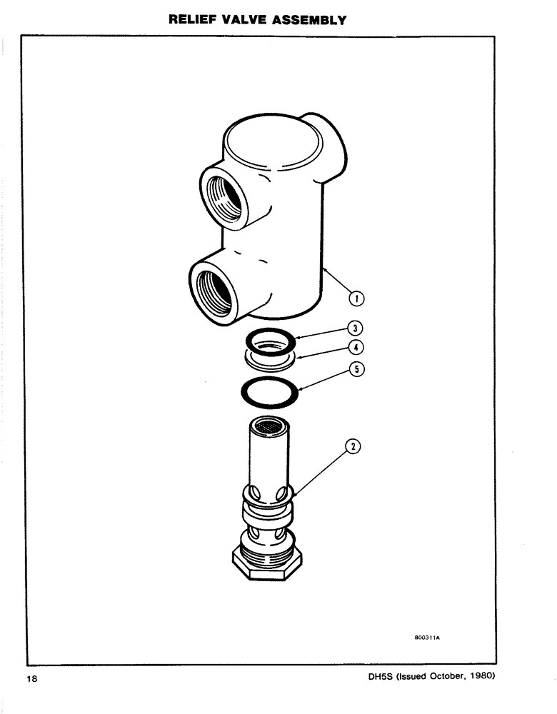 Схема запчастей Case DH5 - (18) - RELIEF VALVE ASSEMBLY (41) - STEERING