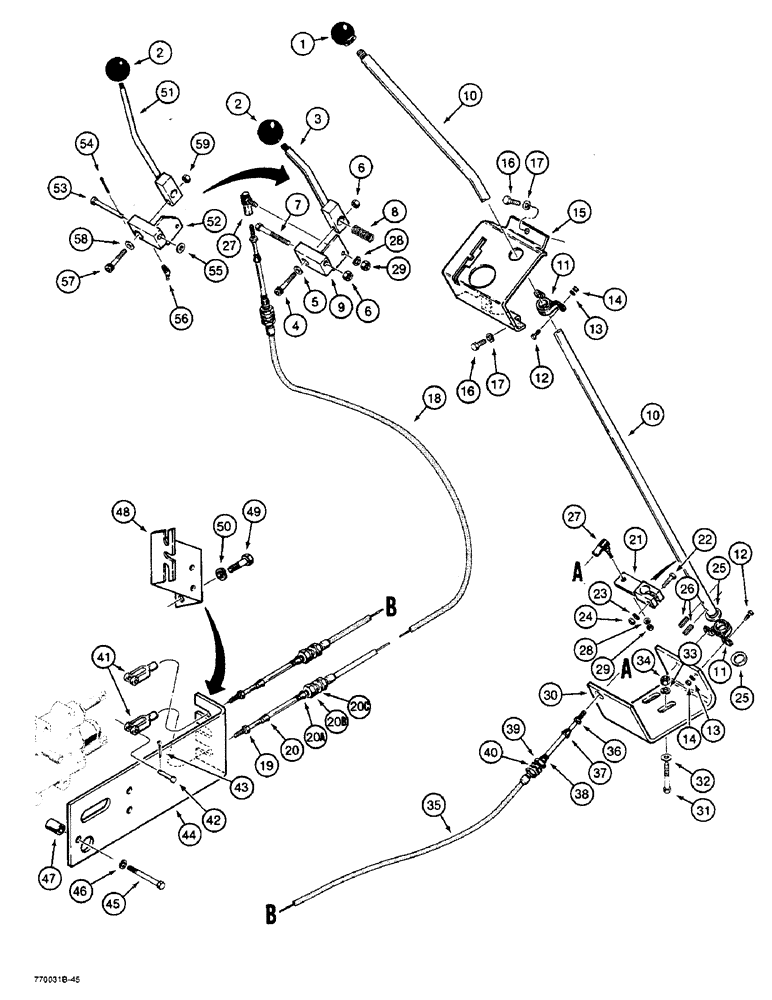 Схема запчастей Case W36 - (6-226) - TRANSMISSION CONTROLS (06) - POWER TRAIN
