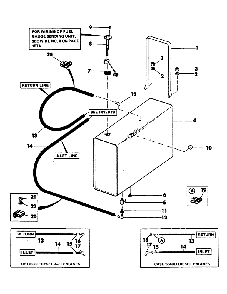 Схема запчастей Case 40YC - (034) - FUEL TANK AND LINES (02) - FUEL SYSTEM