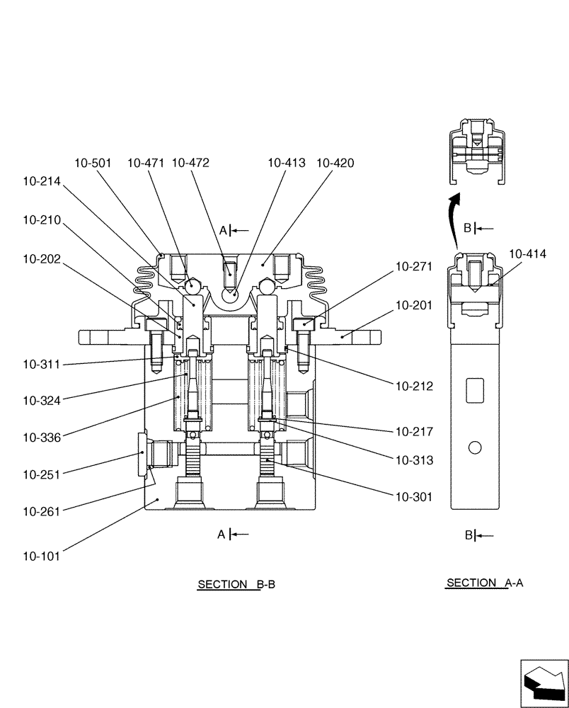 Схема запчастей Case CX50B - (01-048[01]) - CONTROL LINES, REMOTE, ANGLE DOZER (35) - HYDRAULIC SYSTEMS