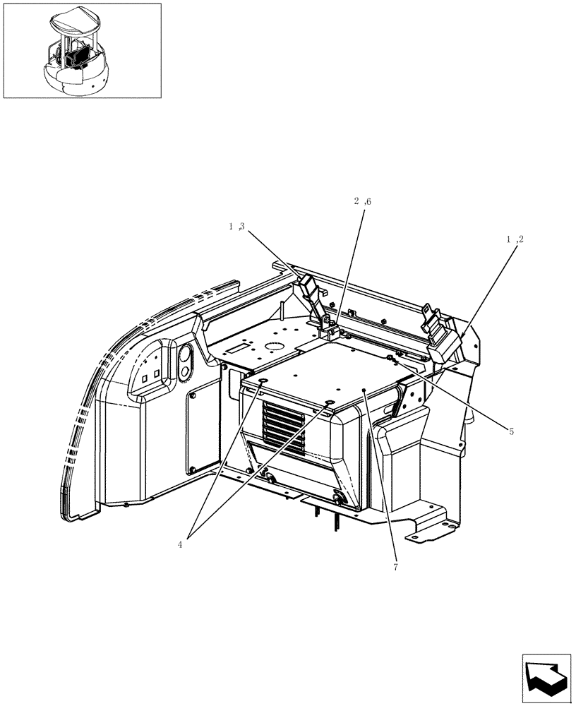Схема запчастей Case CX27B - (220-18[1]) - OPERATOR‘S SEAT (90) - PLATFORM, CAB, BODYWORK AND DECALS