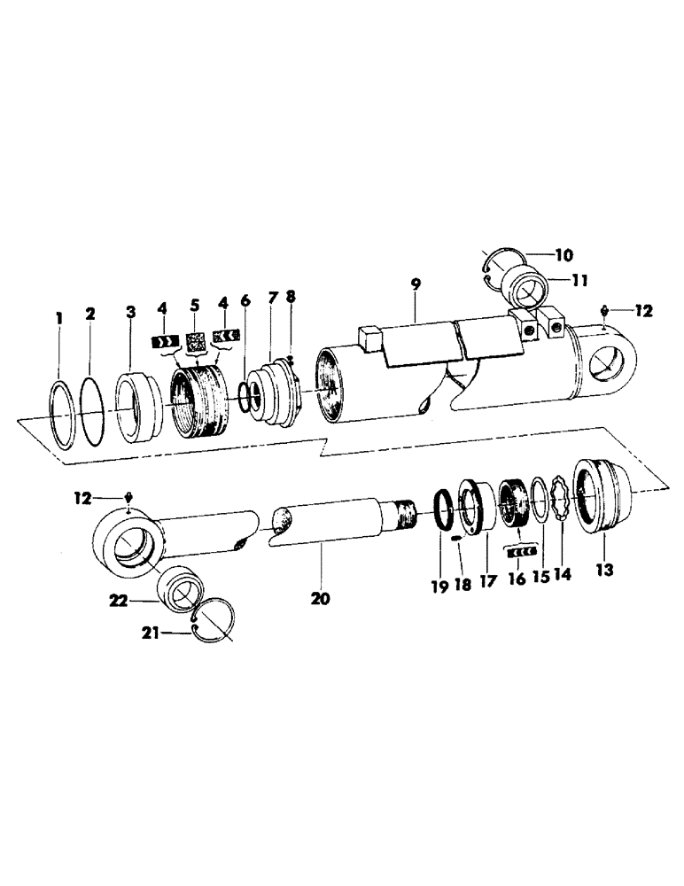 Схема запчастей Case 40YC - (J21) - SHEAR ARM CYLINDER FOR: 24" FELLER BUNCHER, (8" BORE X (07) - HYDRAULIC SYSTEM