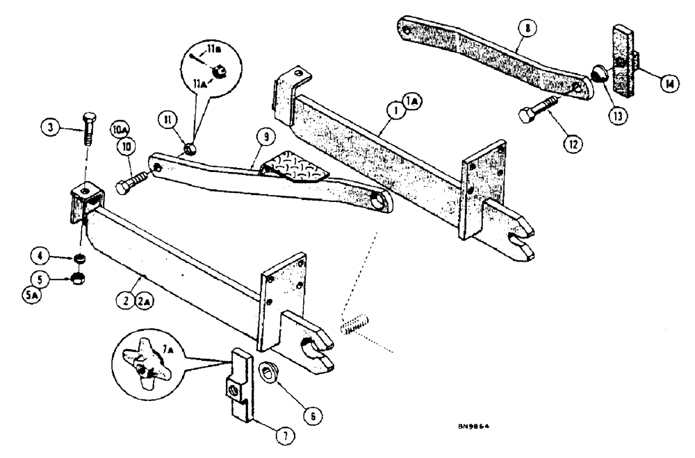 Схема запчастей Case 32 - (074[1]) - MOUNTING PARTS (STANDARD) 