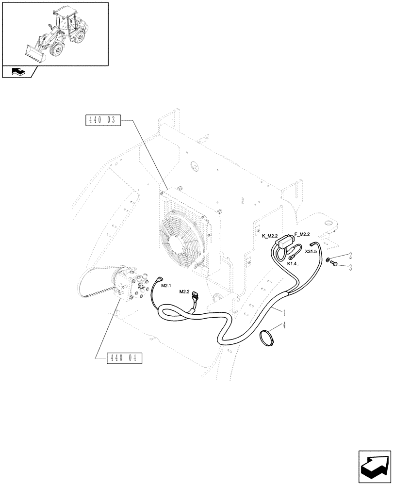 Схема запчастей Case 321E - (440[07]) - AIR CONDITIONING SYSTEM - HARNESS - AFTER DATE 26 APRIL 2011 (10) - OPERATORS PLATFORM
