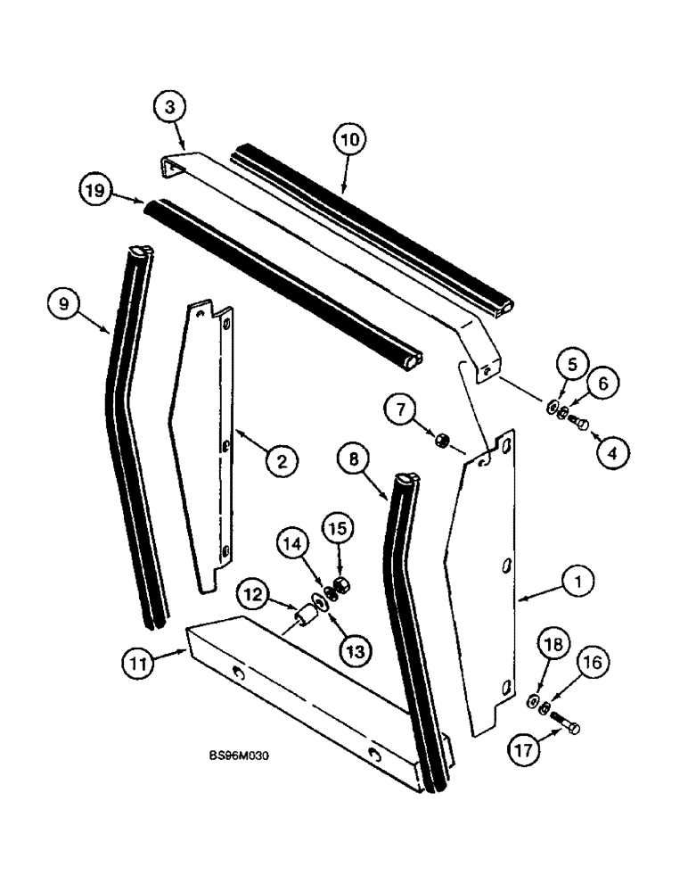 Схема запчастей Case 1825B - (9-04) - RADIATOR DEFLECTORS (09) - CHASSIS/ATTACHMENTS