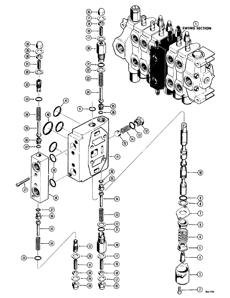 Схема запчастей Case 680CK - (246) - D40756 BACKHOE SWING SECTION (84) - BOOMS, DIPPERS & BUCKETS