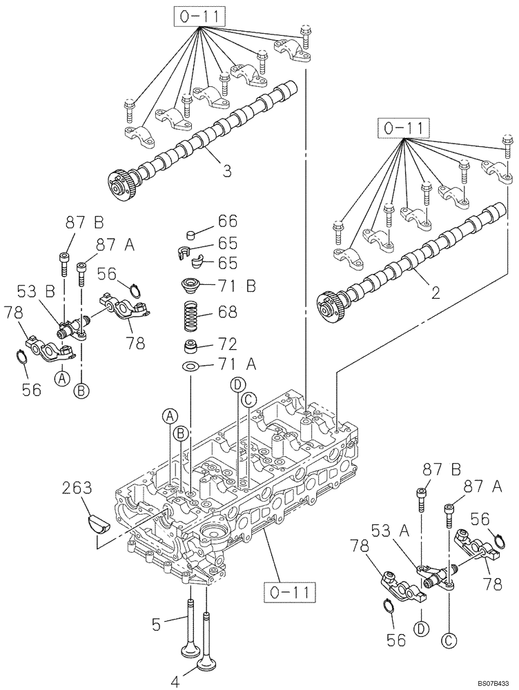 Схема запчастей Case CX160B - (02-15) - CAMSHAFT - VALVE MECHANISM (02) - ENGINE