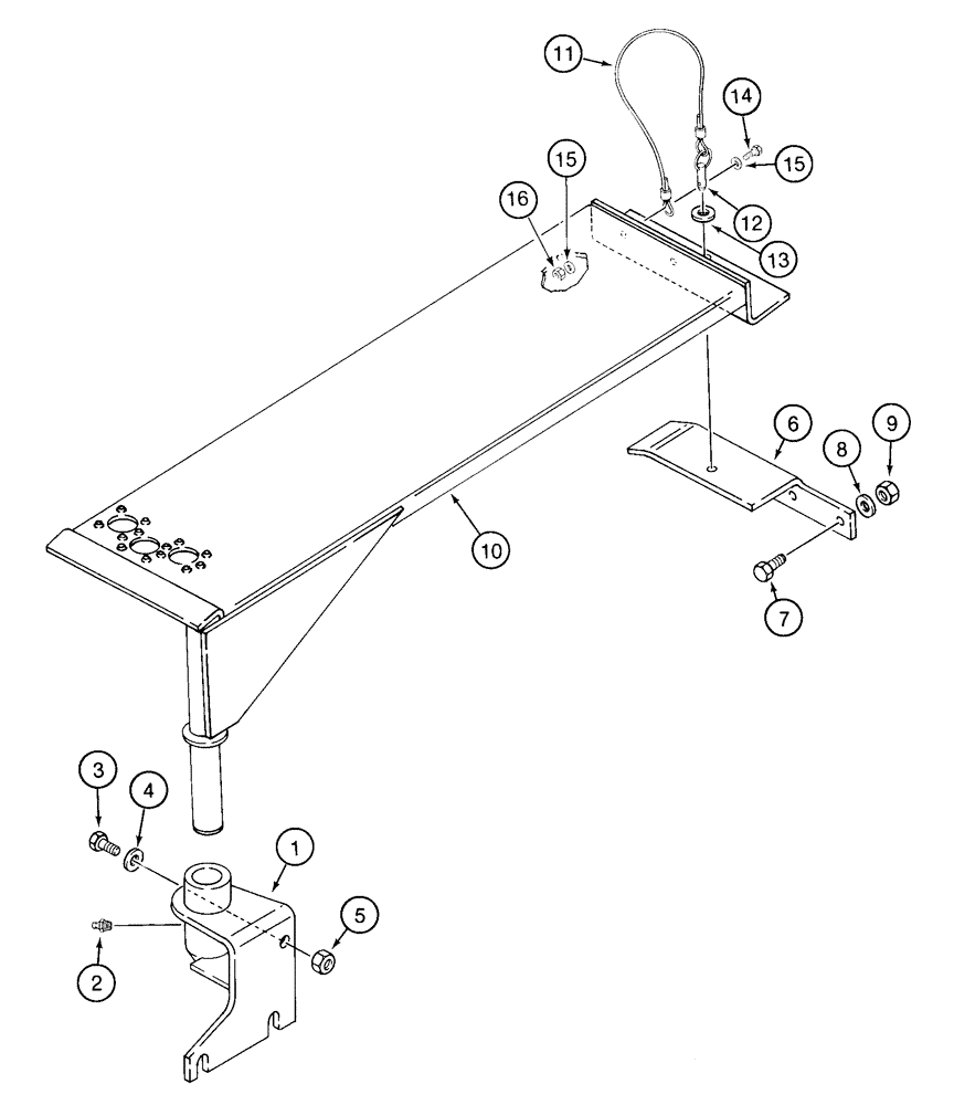 Схема запчастей Case 960 - (09-11) - BACKHOE WALKWAY (09) - CHASSIS