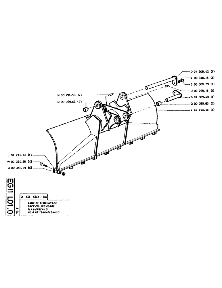Схема запчастей Case GCK120 - (245) - BACK FILLING BLADE 