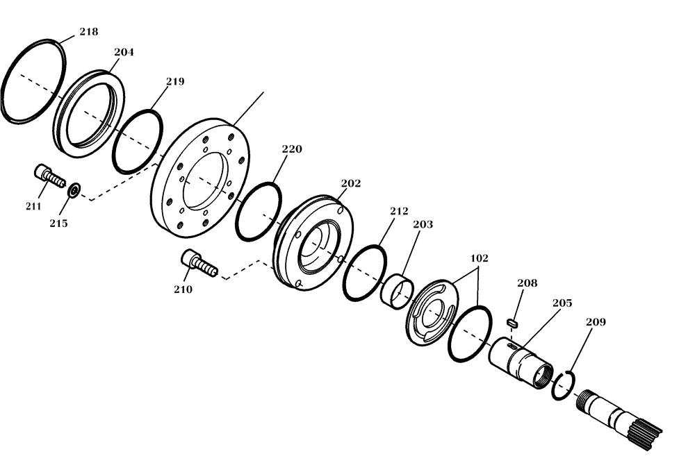 Схема запчастей Case 321D - (22.052[001]) - GEAR PUMP (S/N 591052-UP) No Description