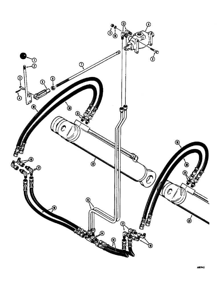Схема запчастей Case 400 - (114) - DECKING BLADE CONTROL, LEVER AND LIFT HYDRAULICS (07) - HYDRAULIC SYSTEM