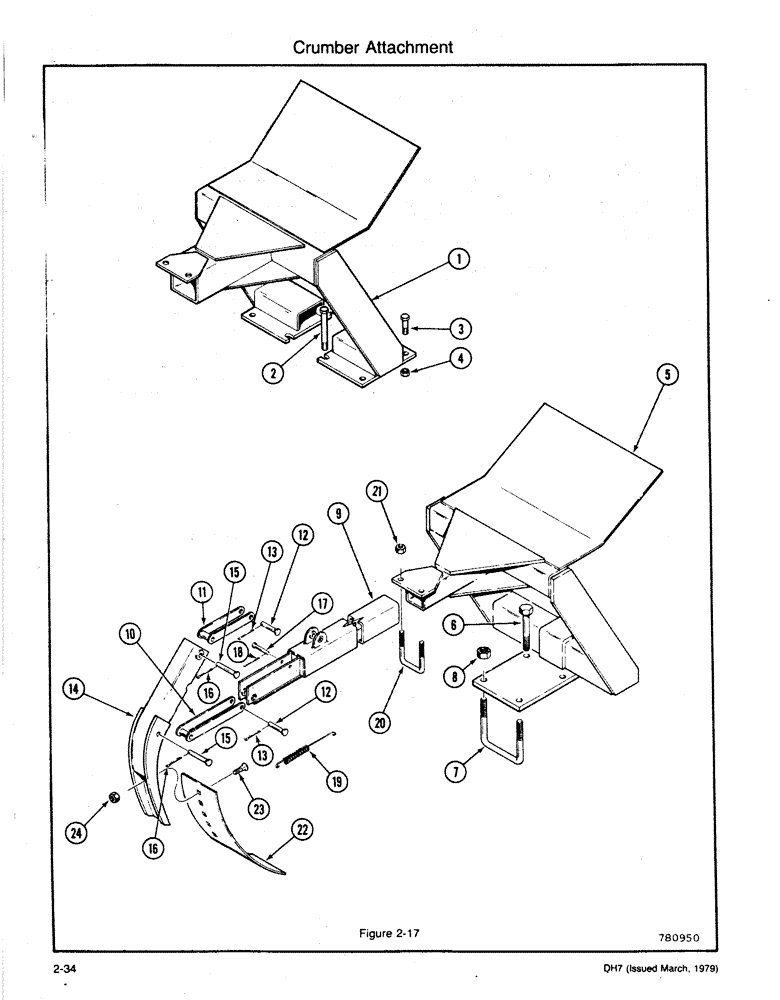 Схема запчастей Case DH7 - (2-34) - CRUMBER ATTACHMENT (89) - TOOLS