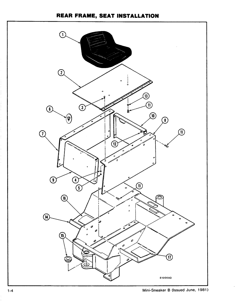Схема запчастей Case CASE - (1-04) - REAR FRAME, SEAT INSTALLATION (09) - CHASSIS