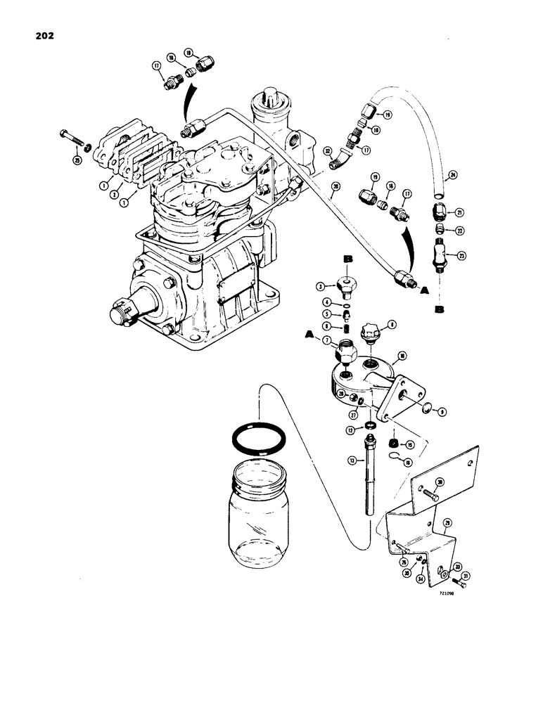 Схема запчастей Case W18 - (202) - ALCOHOL EVAPORATOR (09) - CHASSIS