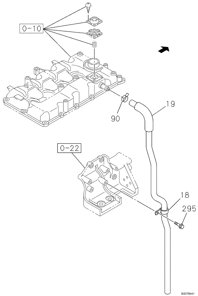 Схема запчастей Case CX135SR - (02-23) - BREATHER (02) - ENGINE