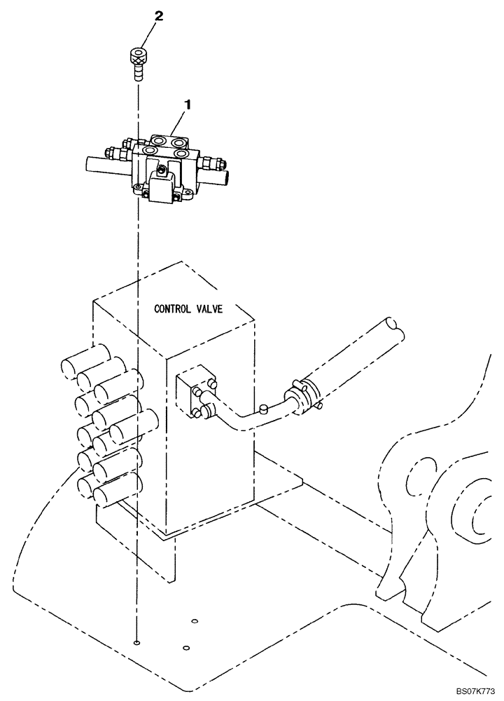 Схема запчастей Case CX225SR - (08-91[01]) - VALVE, CONTROL - BLADE, DOZER (08) - HYDRAULICS