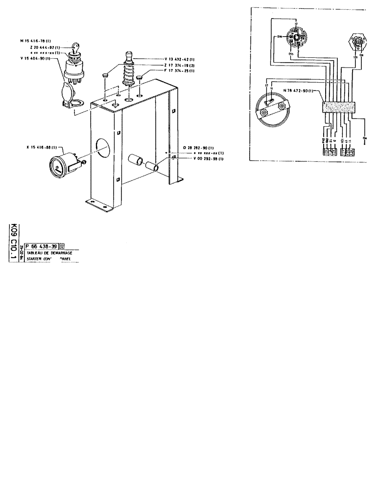 Схема запчастей Case 90BCL - (345) - STARTER CONTROL PANEL (06) - ELECTRICAL SYSTEMS