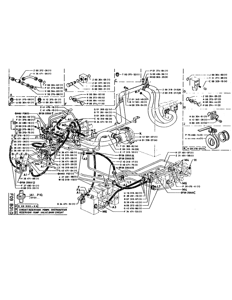 Схема запчастей Case 160CK - (098) - RESERVOIR - PUMP - VALVE BANK CIRCUIT (07) - HYDRAULIC SYSTEM