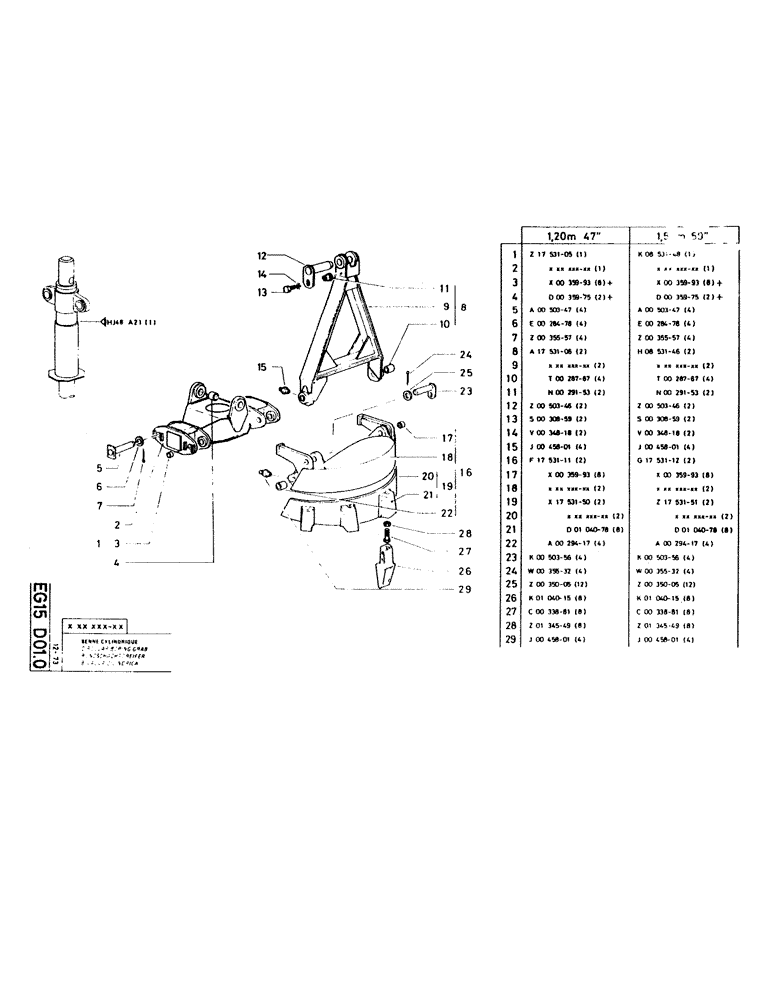 Схема запчастей Case GC120 - (256[1]) - 1.5 - 59" 