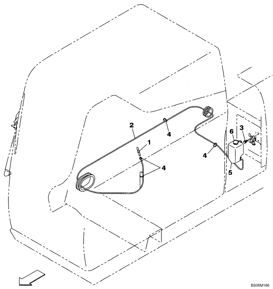 Схема запчастей Case CX290B - (04-21) - WINDSHIELD WASHER (04) - ELECTRICAL SYSTEMS