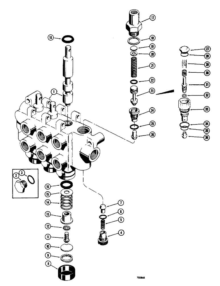 Схема запчастей Case 580 - (94) - FORK LIFT CONTROL VALVE, D41209 CONTROL VALVE ONLY, D50256 CONTROL VALVE ONLY (35) - HYDRAULIC SYSTEMS