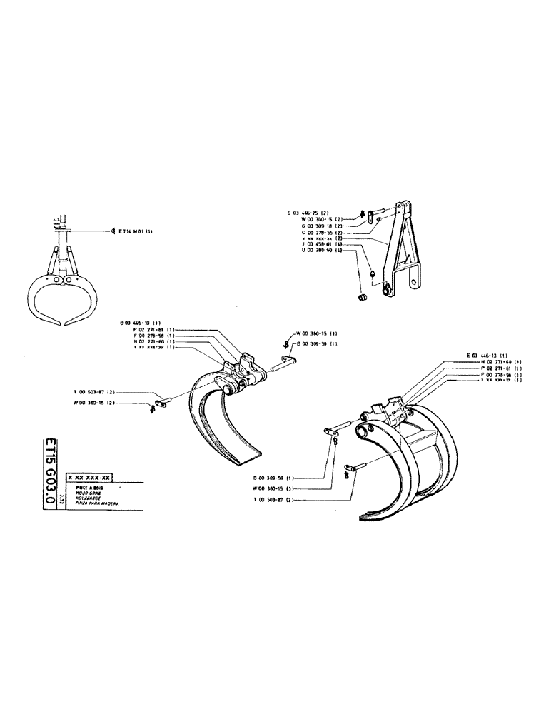 Схема запчастей Case TC45 - (151) - WOOD GRAB 