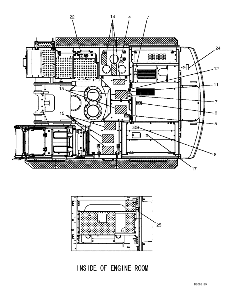 Схема запчастей Case CX700B - (09-67) - DECALS (09) - CHASSIS