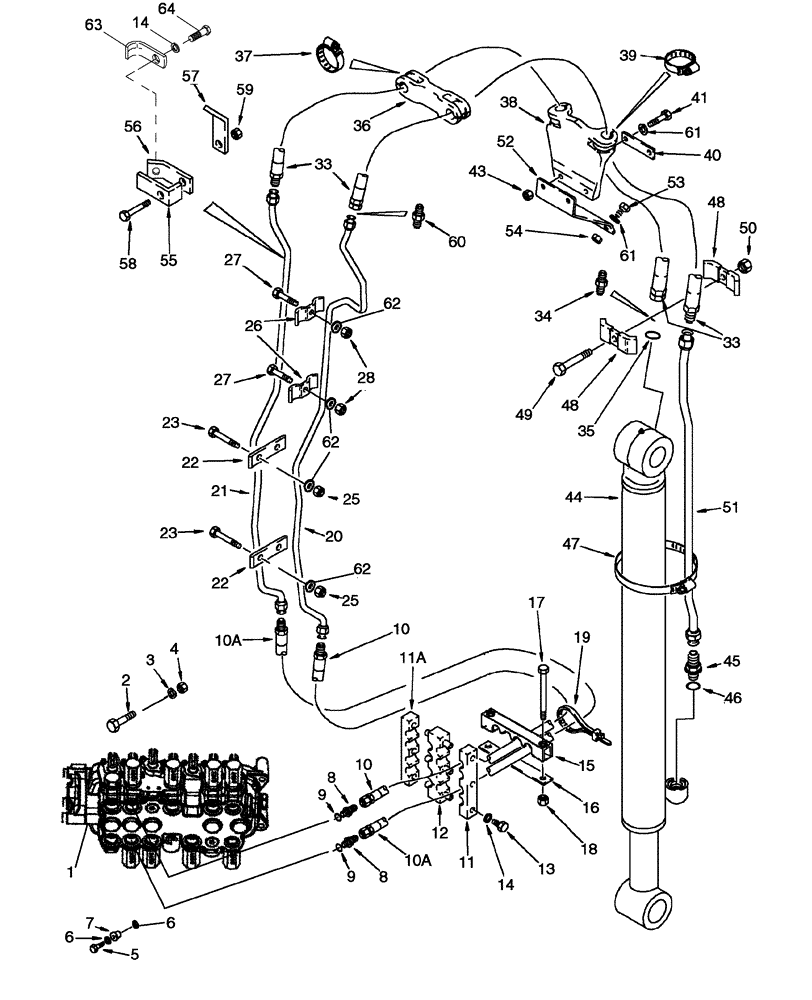 Схема запчастей Case 590SM - (08-13) - HYDRAULICS - CYLINDER, BACKHOE BUCKET (MODELS WITH EXTENDABLE DIPPER) (08) - HYDRAULICS