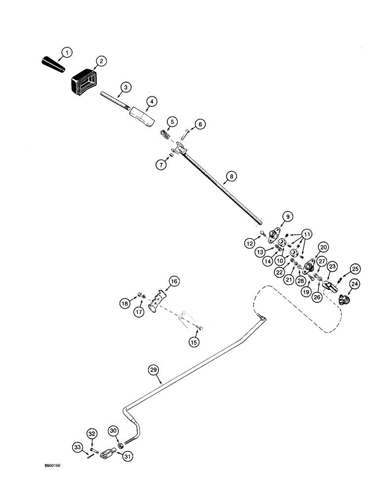 Схема запчастей Case 590 - (6-20) - SHUTTLE CONTROL AND LINKAGE (06) - POWER TRAIN