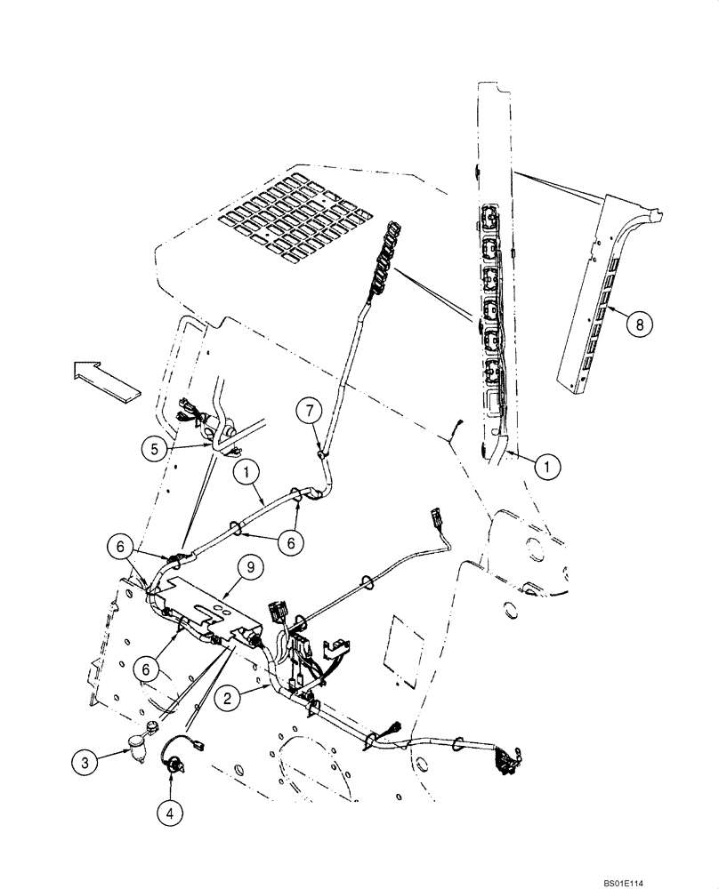 Схема запчастей Case 40XT - (04-10) - HARNESS - CAB OPTIONS (04) - ELECTRICAL SYSTEMS