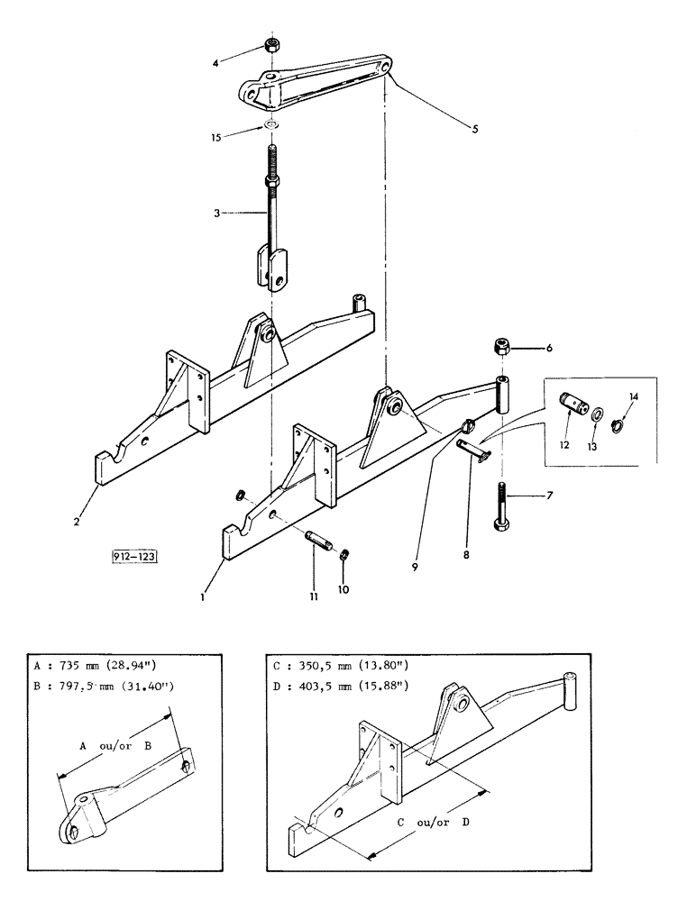 Схема запчастей Case 35 - (056) - SUPPORT ARMS 